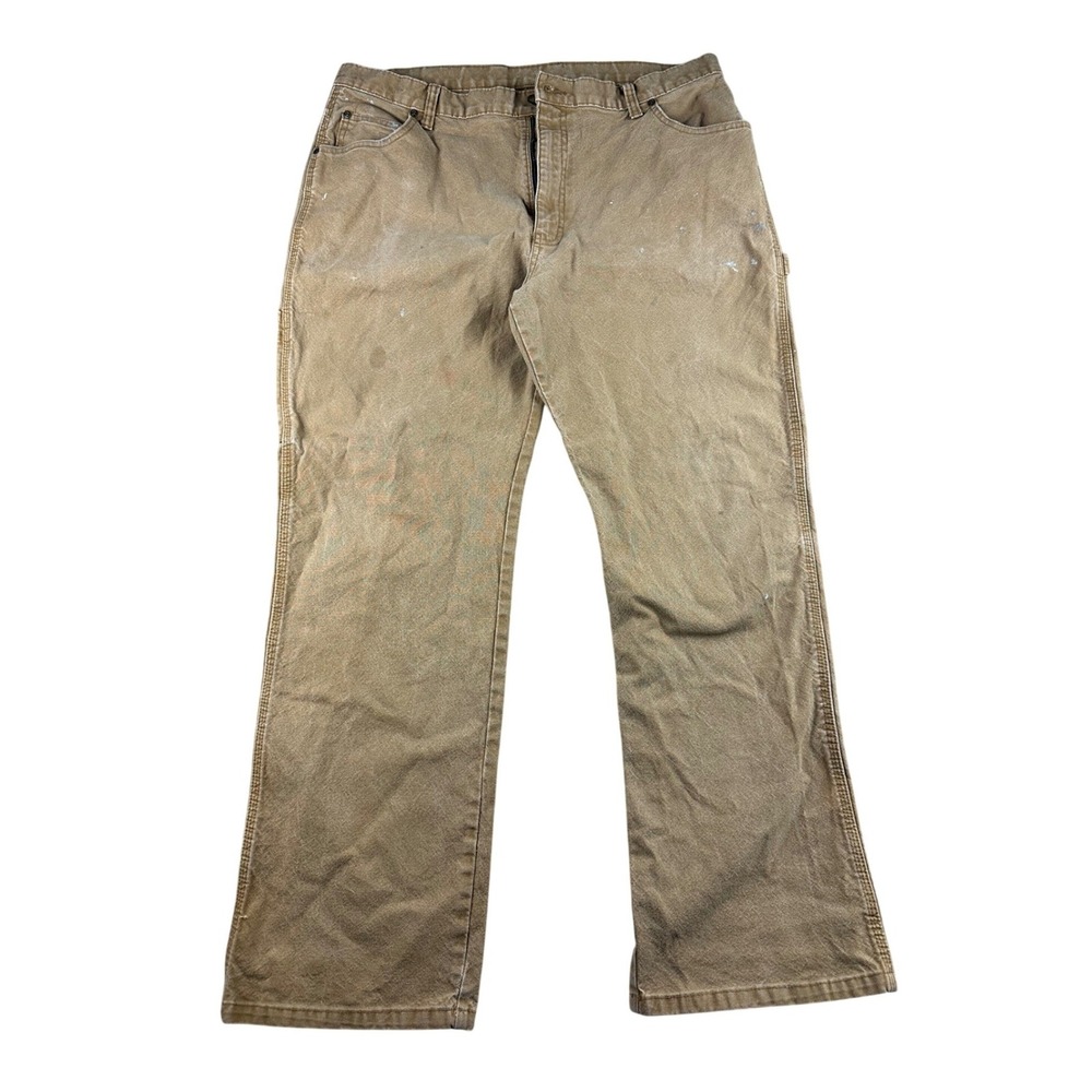 Dickies‎ 1939 Duck Carpenter Pants 38x32 Tan Relaxed Straight Leg Flex Workwear